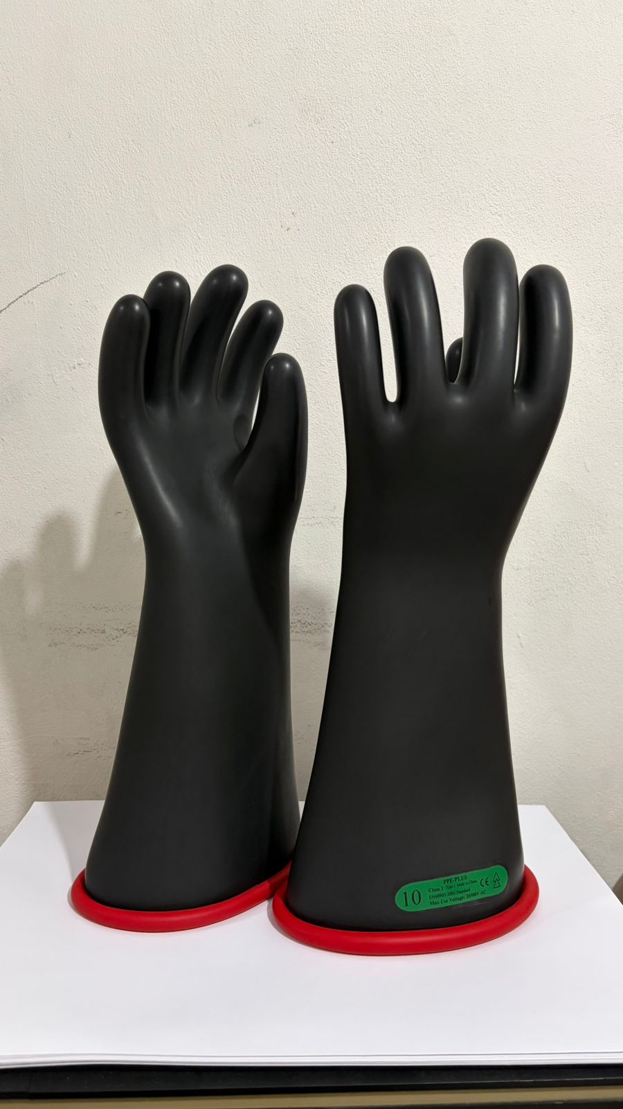 Guantes Dieléctricos Clase 3 26.5kV | Guantes Aislantes Alta Tensión para Electricistas