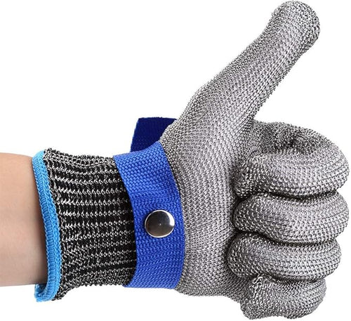 Guante Anticorte de Malla de Acero Inoxidable Nivel 9 | Guante de Seguridad Industrial Certificado