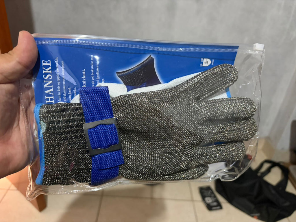 Guante Anticorte de Malla de Acero Inoxidable Nivel 9 | Guante de Seguridad Industrial Certificado